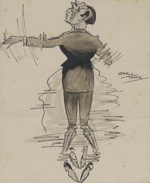 Jung C.H.  | Latest fashion, Oost-Indische inkt op papier 21,0 x 17,0 cm, gesigneerd r.m.