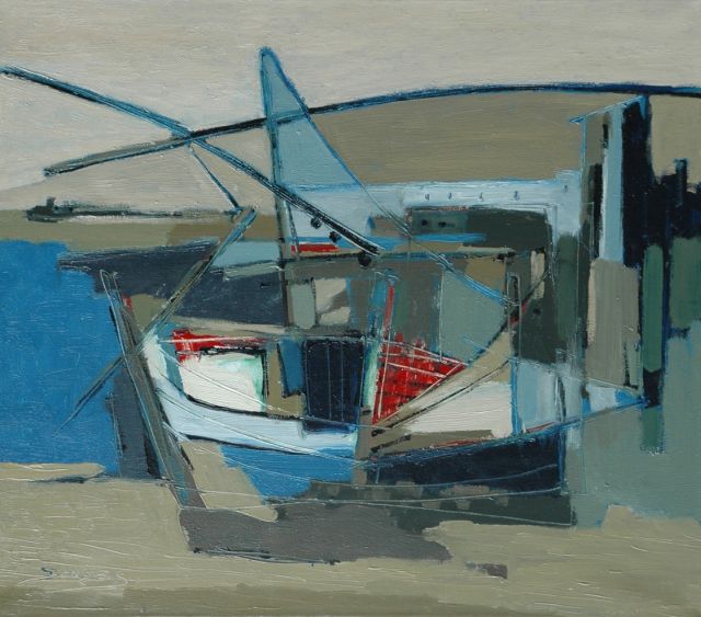 Jan Jonges | Formentera, olieverf op doek, 68,3 x 78,2 cm, gesigneerd l.o.
