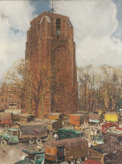 Piet van der Hem | De Oldehove te Leeuwarden, olieverf op doek, 90,4 x 70,4 cm, gesigneerd r.o. en te dateren 1935