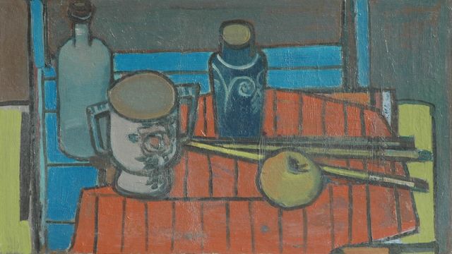 Karel Wiggers | Stilleven, olieverf op board, 27,8 x 49,4 cm