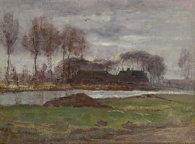 Piet Mondriaan | Studie voor 'Zomernacht', olieverf op doek, 32,3 x 44,1 cm, gesigneerd r.o. en te dateren 1906-1907