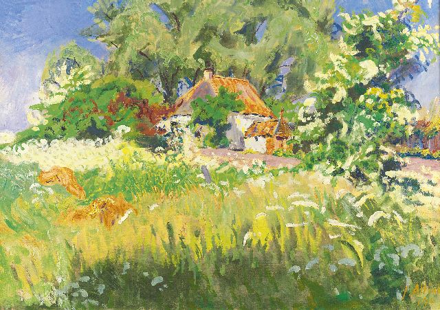 Jan Altink | Blauwborgje, Groningen, olieverf op doek, 50,3 x 69,9 cm, gesigneerd r.o. en gedateerd '42