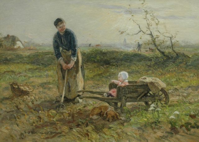Jan Zoetelief Tromp | Katwijk binnen, olieverf op doek, 68,5 x 94,6 cm, gesigneerd l.o. en te dateren 1936