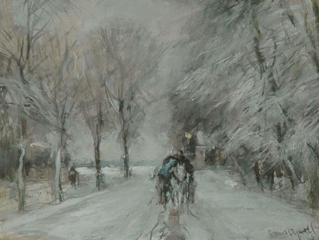 Louis Apol | IJzel, aquarel op papier, 16,3 x 21,2 cm, gesigneerd r.o.