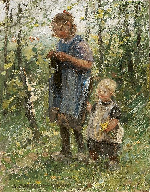Jan Zoetelief Tromp | Huiswaarts, olieverf op paneel, 27,0 x 21,0 cm, gesigneerd l.o. en verso op etiket