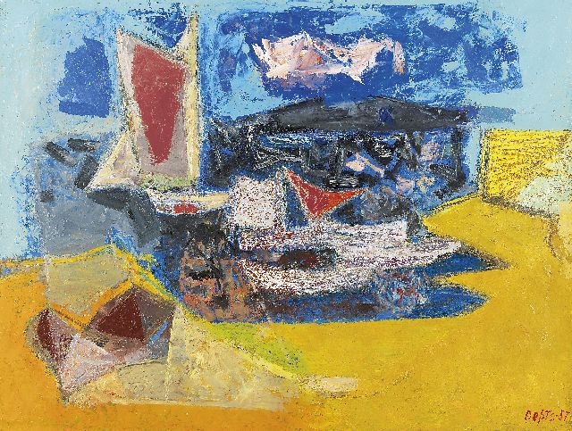 Wim Oepts | Haven, Zuid-Frankrijk, olieverf op doek, 46,2 x 61,0 cm, gesigneerd r.o. en gedateerd '57