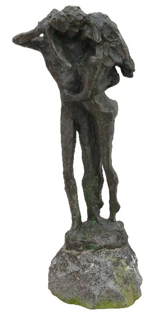 Jits Bakker | Gezinnetje, brons, 43,0 x 24,0 cm, gesigneerd op de basis