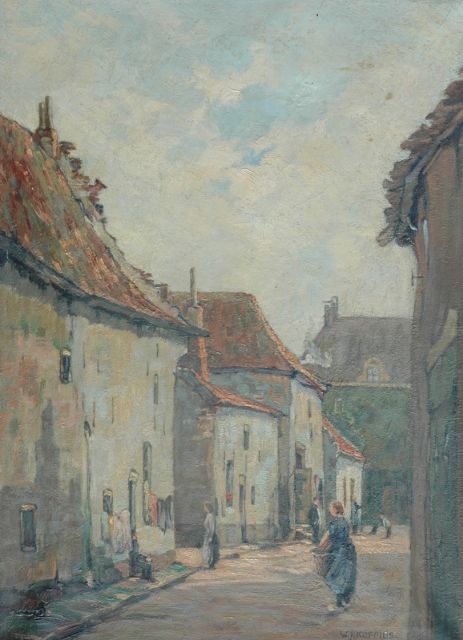Wilbrandus Joannes Koppius | Stadsgezicht, olieverf op doek, 39,0 x 29,0 cm, gesigneerd r.o.