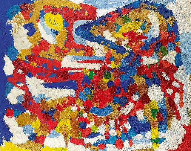 Frieda Hunziker | Het paar, olieverf op doek, 99,9 x 124,4 cm, gesigneerd op spieraam en te dateren ca. 1959