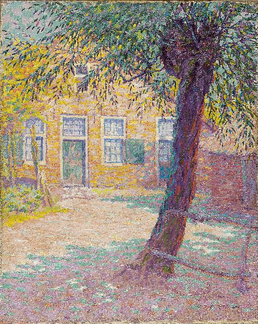 Co Breman | Zonnige gevel in Laren, olieverf op doek, 56,4 x 45,1 cm, gesigneerd r.o. en gedateerd 1914