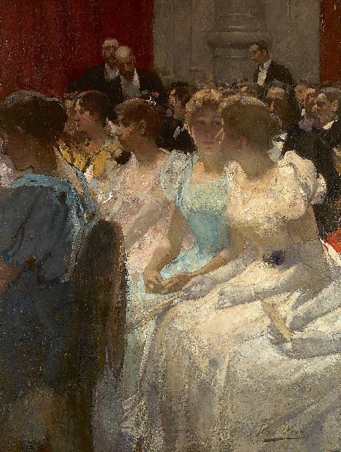 Nicolaas van der Waay | In de pauze, Concertgebouw Amsterdam, olieverf op doek, 80,9 x 61,0 cm, gesigneerd r.o.