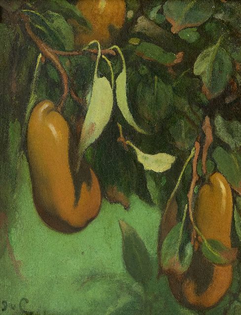 Jacobus van Looy | Kalebasperen, olieverf op paneel, 35,0 x 26,7 cm, gesigneerd l.o. met initialen
