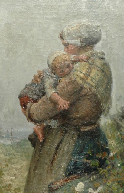 Bernard Blommers | In de duinen: de witte vlindertjes, olieverf op doek, 59,0 x 39,8 cm, gesigneerd r.o.