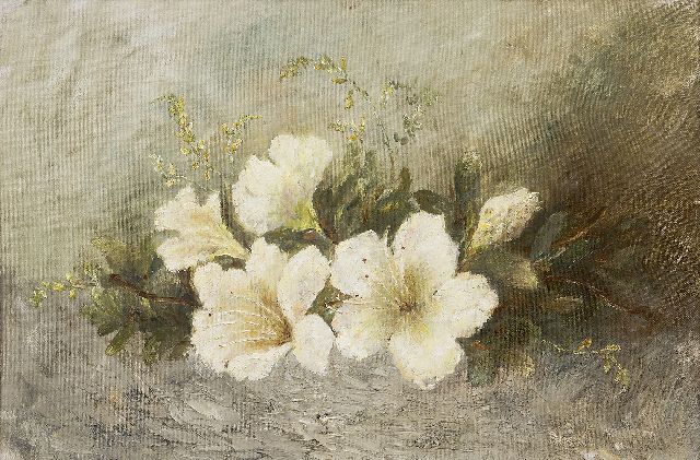 Wilhelmine Booms | Azaleatak, olieverf op doek op paneel, 27,5 x 40,5 cm