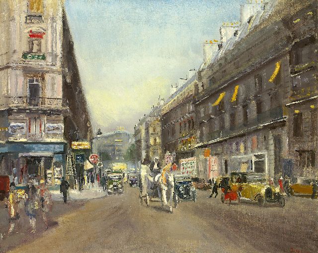 Lucien Andrion | Stadsgezicht in Parijs, olieverf op doek, 65,0 x 80,9 cm, gesigneerd r.o. en gedateerd 1929 (op etiket)