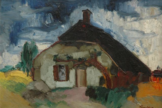 Antoon Kruysen | Landschap met boerderij, olieverf op doek, 38,4 x 55,3 cm, gesigneerd r.o.