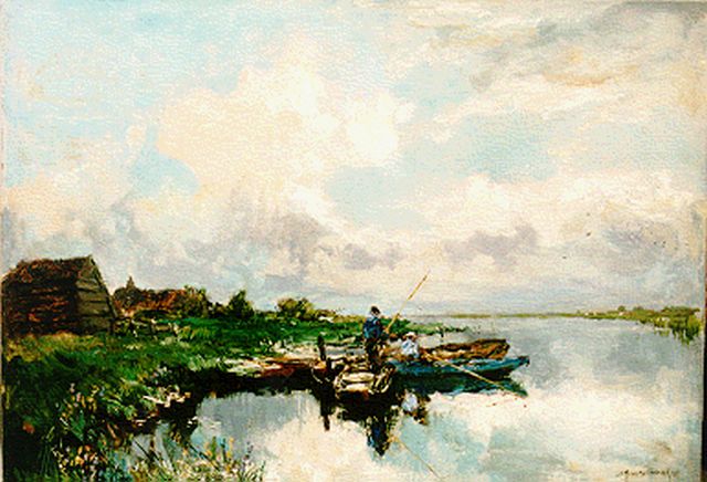 Johan Hendrik van Mastenbroek | De vissers, olieverf op doek, 50,1 x 70,4 cm, gesigneerd r.o. en gedateerd 1937