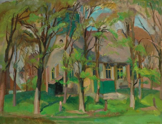 Kuijten H.J.  | Kerkje te Groet, olieverf op doek 50,0 x 65,0 cm, gesigneerd r.o.