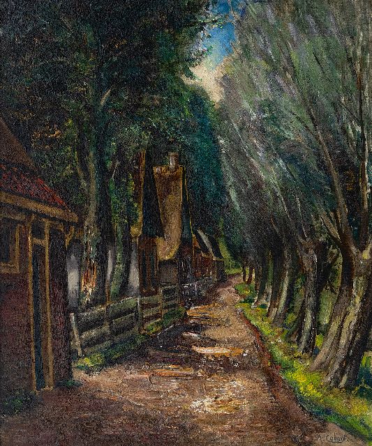 Arnout Colnot | Zandpad met huizen, olieverf op doek, 60,0 x 50,4 cm, gesigneerd r.o.