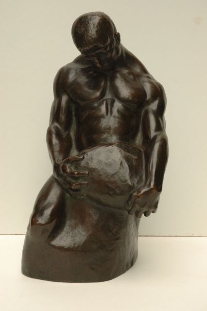 Georg Curt Bauch | Sisyphos, brons, 35,0 x 17,5 cm, gesigneerd op onderrand