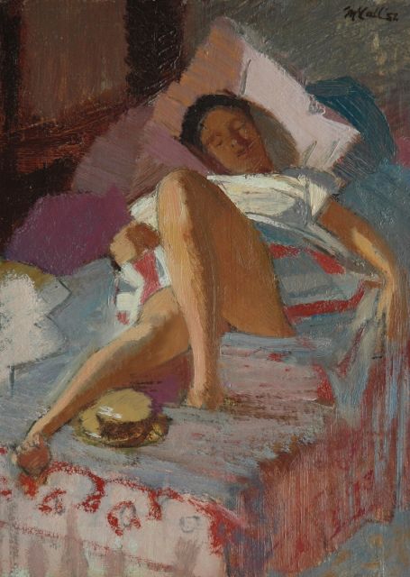 Charles James McCall | 'Heatwave', olieverf op schildersboard, 33,1 x 24,0 cm, gesigneerd r.b. en gedateerd '52