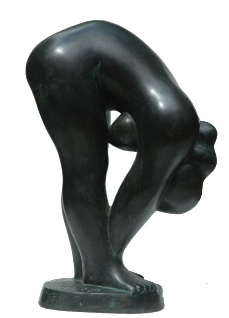 Nic Jonk | Exercise, brons, 59,8 x 38,0 cm, gesigneerd op basis en gedateerd 1986