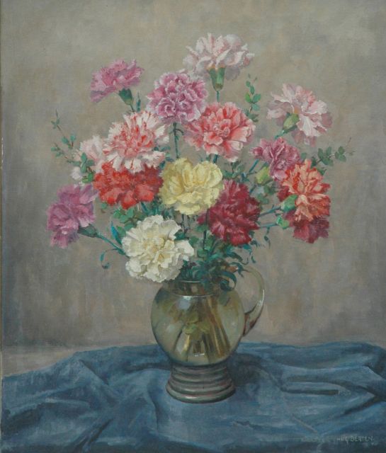 Hugo Berten | Bloemstilleven, olieverf op doek, 62,5 x 54,0 cm, gesigneerd r.o.