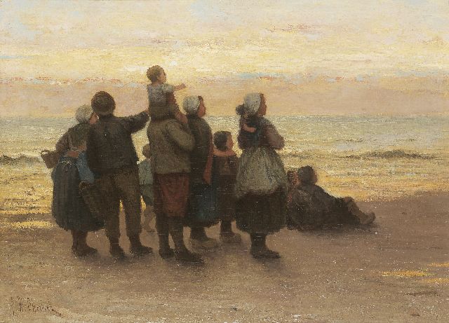 Otterbeek J.H.  | De behouden terugkeer, olieverf op doek 42,4 x 57,5 cm, gesigneerd l.o.