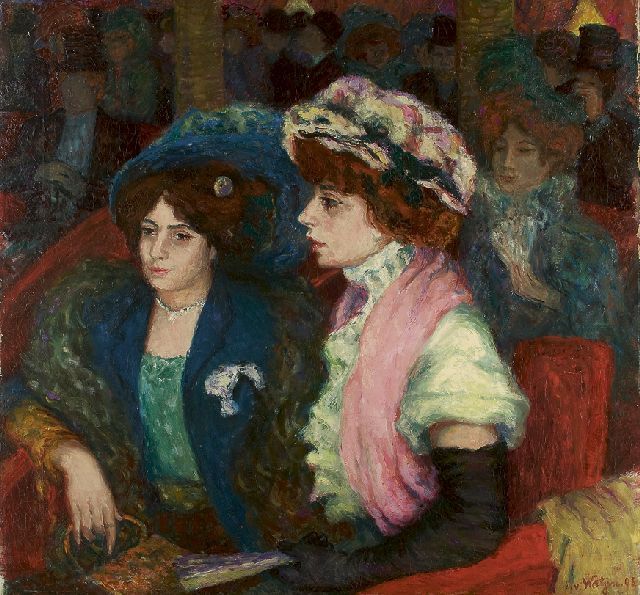 Otto von Waetjen | In het theater, olieverf op doek, 86,3 x 90,2 cm, gesigneerd r.o. en gedateerd '08