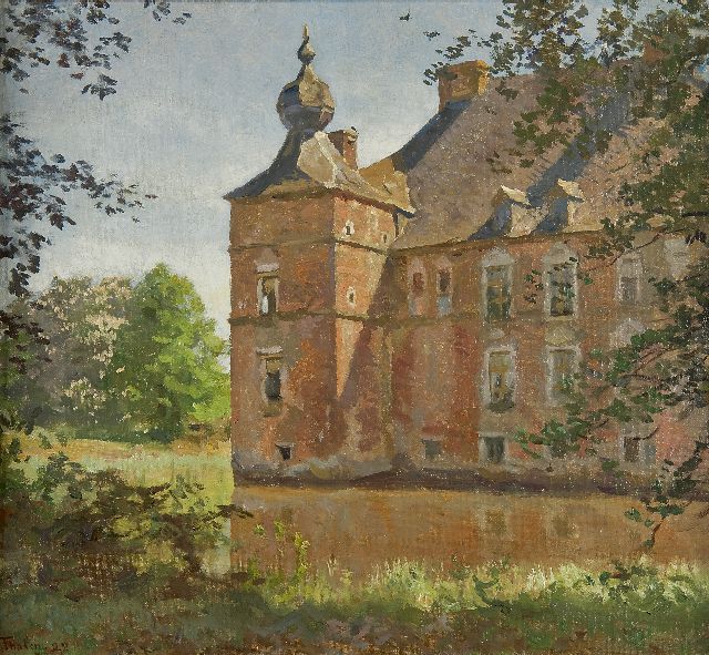 Willem Bastiaan Tholen | De Cannenburgh in de zomer, olieverf op doek op paneel, 37,3 x 41,4 cm, gesigneerd l.o. en gedateerd '22