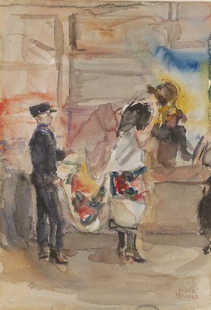Isaac Israels | In Maison Wijnman, Den Haag, aquarel op papier, 51,1 x 35,5 cm, gesigneerd r.o. en te dateren ca. 1925-1926