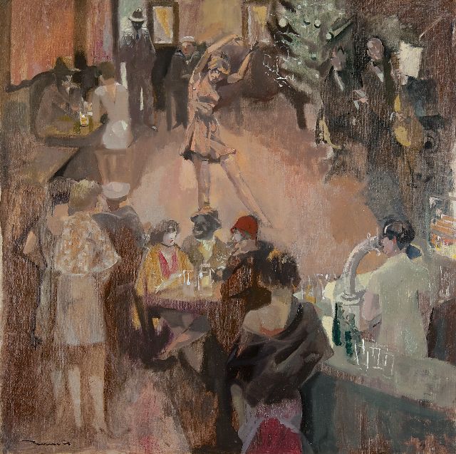 Bervoets L.  | Café dansant, olieverf op doek 80,4 x 80,2 cm, gesigneerd l.o.