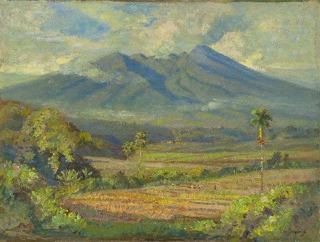 Ernest Dezentjé | Sawa's in Indonesië, olieverf op board, 37,5 x 49,5 cm, gesigneerd r.o.