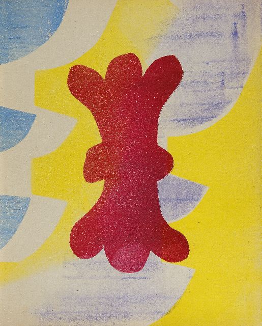 Hendrik Werkman | Holland: omslag en twee geillustreerde gedichten van M. Nijhoff, sjabloon, inktrol, drukinkt op papier, 27,0 x 21,7 cm, gedrukt in 1942