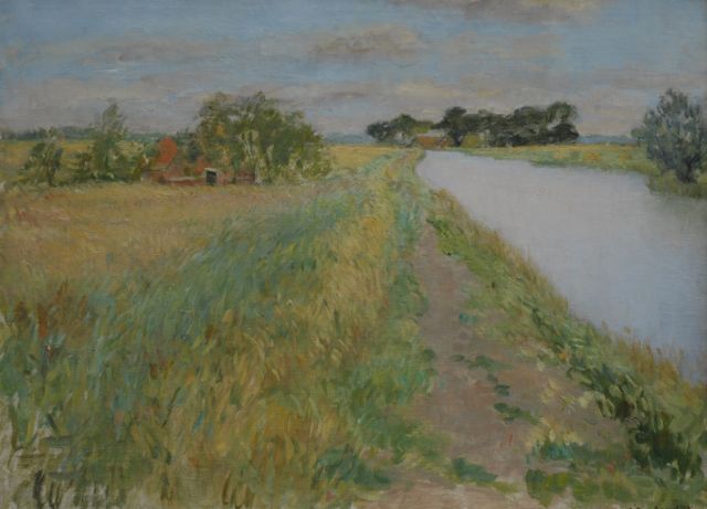 Anton Buytendijk | Het Reitdiep, olieverf op doek, 60,3 x 80,5 cm, gesigneerd r.o.