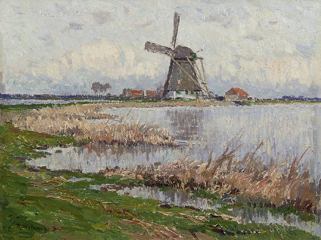 Rodolphe Wytsman | De Prinsenmolen te Hillegersberg, olieverf op paneel, 26,9 x 36,0 cm, gesigneerd l.o.