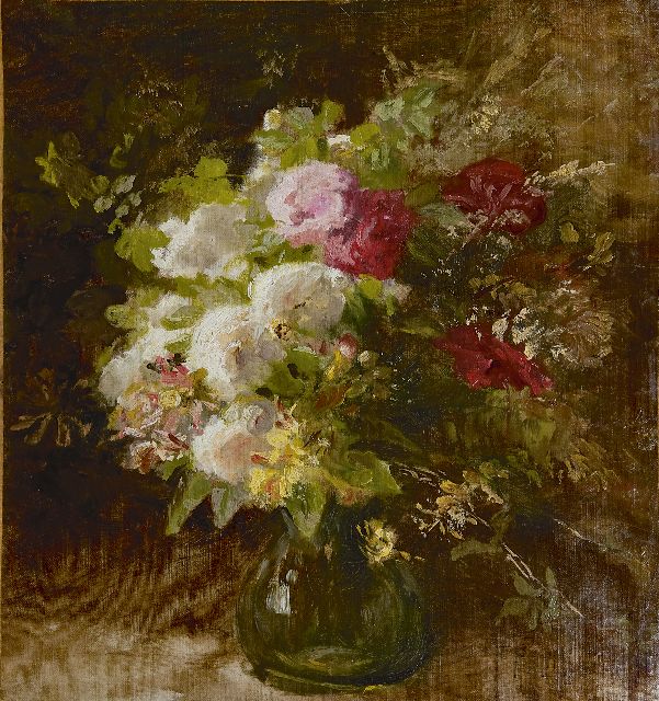 Gerardine van de Sande Bakhuyzen | Zomerboeket, olieverf op doek op paneel, 51,5 x 48,2 cm