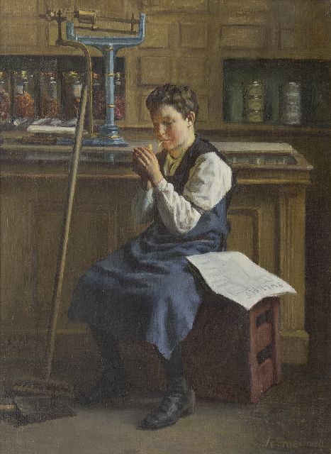 Sophus Vermehren | Rustpauze, olieverf op doek, 53,3 x 38,8 cm, gesigneerd r.o.
