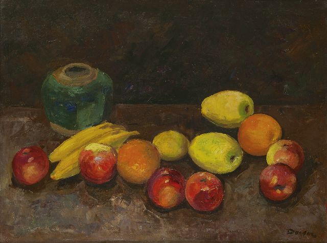 Jacobus Doeser | Stilleven met fruit en gemberpot, olieverf op doek, 60,8 x 80,5 cm, gesigneerd r.o.