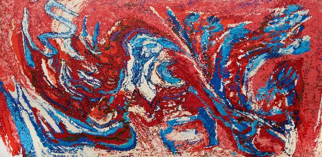 Frieda Hunziker | Mexico, olieverf op doek, 100,0 x 200,0 cm, gesigneerd op spieraam en te dateren 1963-1965