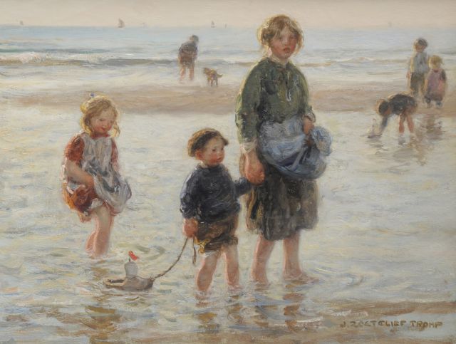 Jan Zoetelief Tromp | Pootje baden, olieverf op doek, 33,4 x 43,3 cm