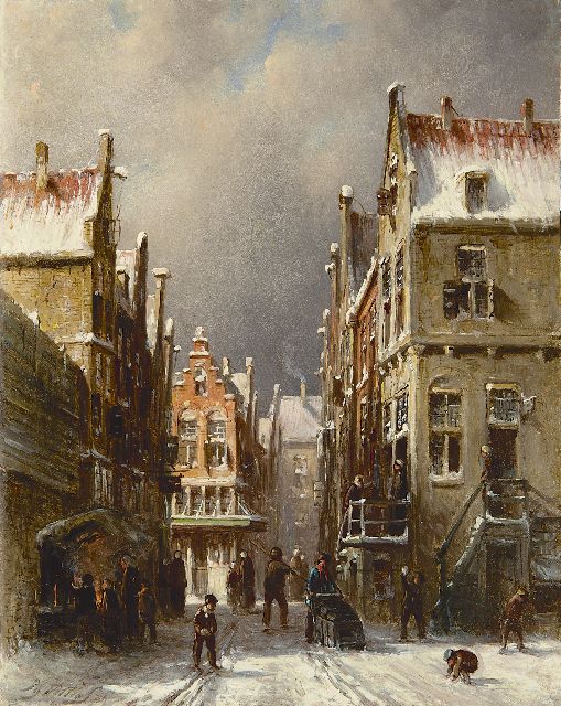 Petrus Gerardus Vertin | Joodse buurt, Amsterdam, olieverf op paneel, 23,2 x 18,3 cm, gesigneerd l.o. en gedateerd '79