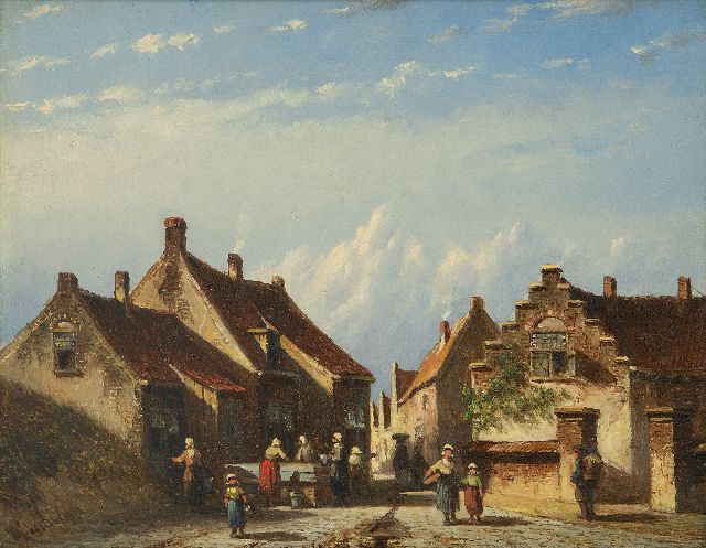 Petrus Gerardus Vertin | Zomers dorpje in de duinen, olieverf op paneel, 14,8 x 18,8 cm, gesigneerd l.o. en gedateerd '59