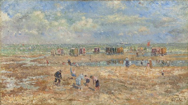 Emile Charlet | Strandplezier, olieverf op doek, 41,4 x 73,4 cm, gesigneerd r.o.