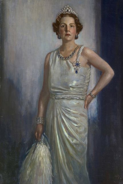 Simon de Heer | Portret van prinses Juliana, olieverf op doek, 104,5 x 70,7 cm, gesigneerd r.o. met initialen SdH en gedateerd '41