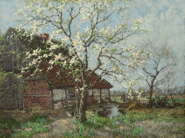Arnold Gorter | Voorjaar, olieverf op doek, 74,9 x 100,2 cm, gesigneerd r.o.