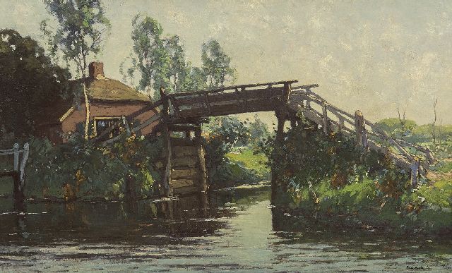 Paul Bodifée | De Oude Brug, Giethoorn, olieverf op doek op paneel, 41,0 x 64,7 cm, gesigneerd r.o.
