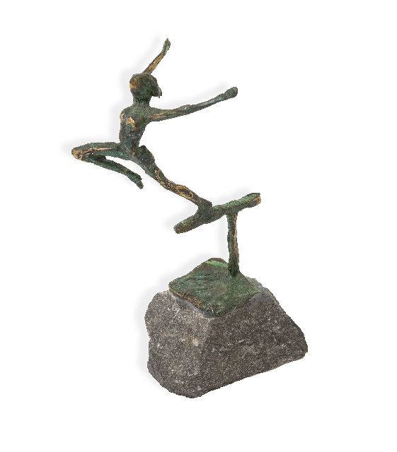 Bakker W.F.  | Evenwicht, brons 14,2 cm, gesigneerd op de basis