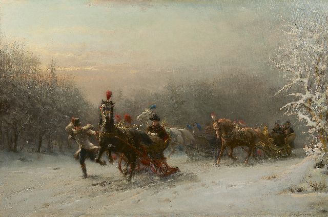 Otto Eerelman | De arrensleerit, olieverf op doek, 60,3 x 90,1 cm, gesigneerd r.o.