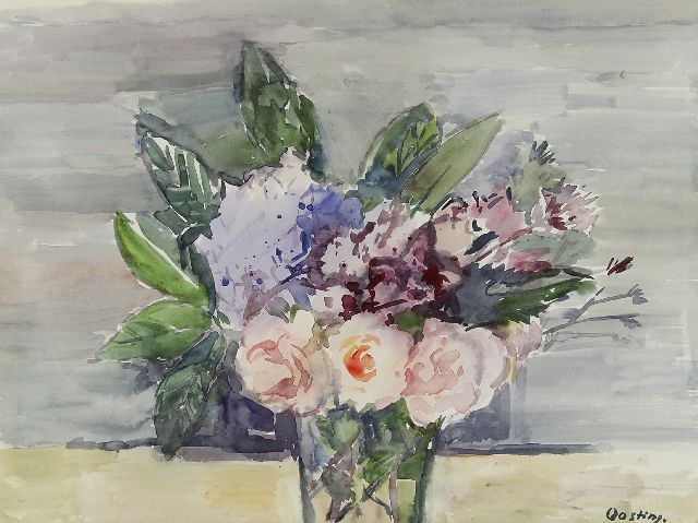 Jeanne Bieruma Oosting | Zomerboeket, aquarel op papier, 50,1 x 67,6 cm